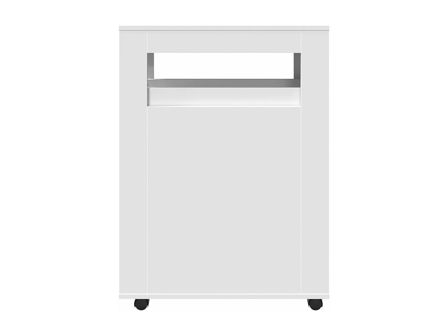 Mobile da bagno bianco stretto con rotelle