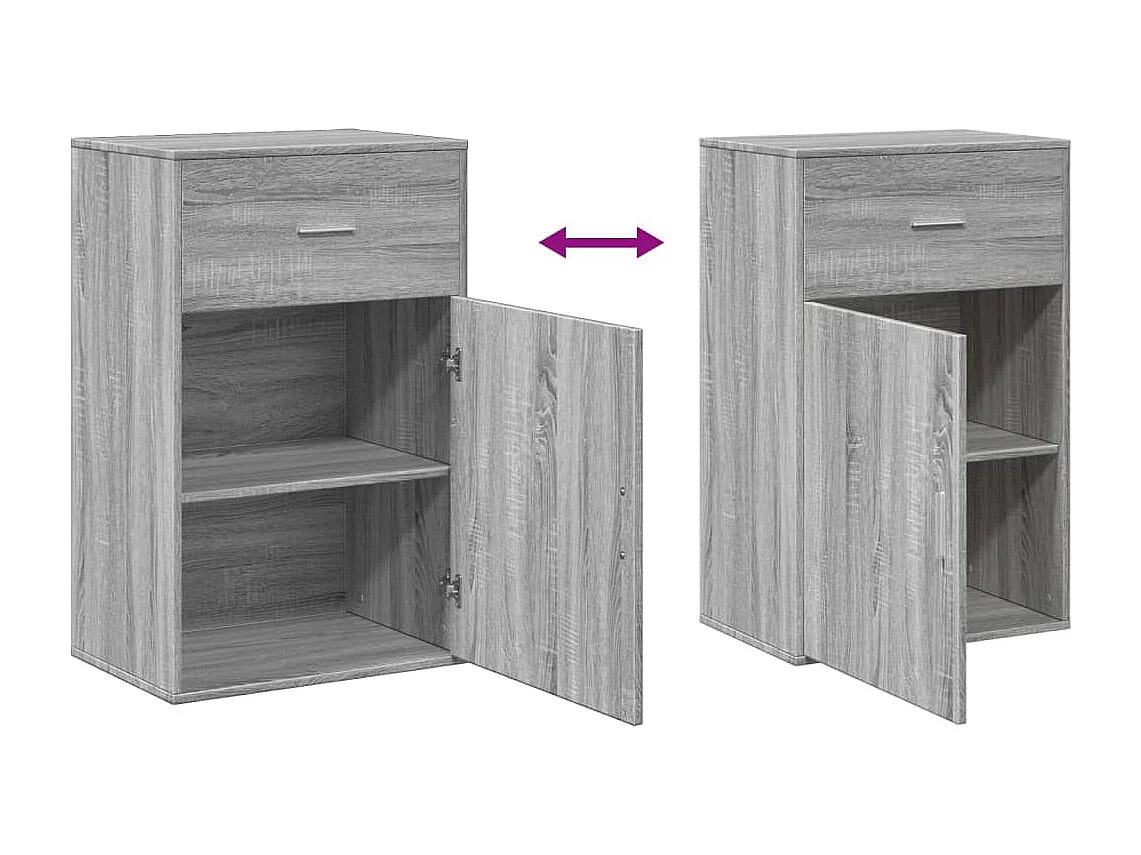 Armoire de rangement sonoma gris 56,5x39x90 cm bois ingénierie