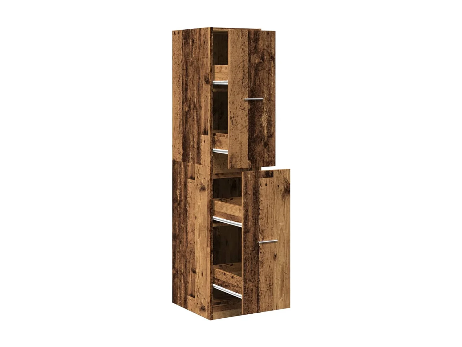 Armoire d'apothicaire vieux bois 30x41x144,5 cm bois ingénierie