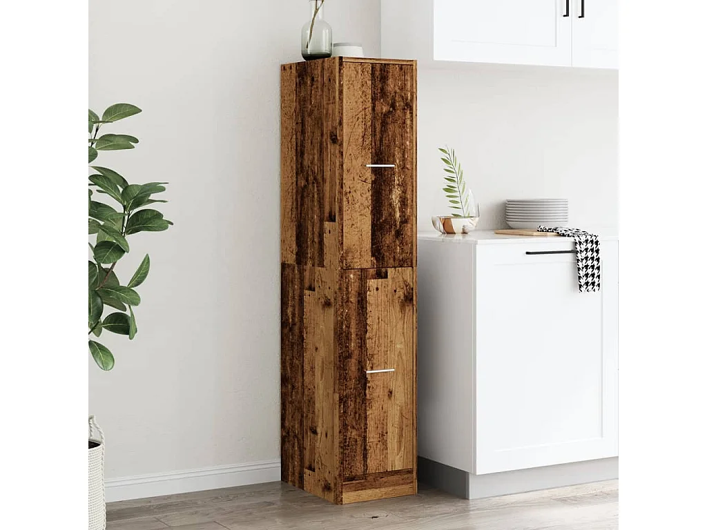 Armoire d'apothicaire vieux bois 30x41x144,5 cm bois ingénierie