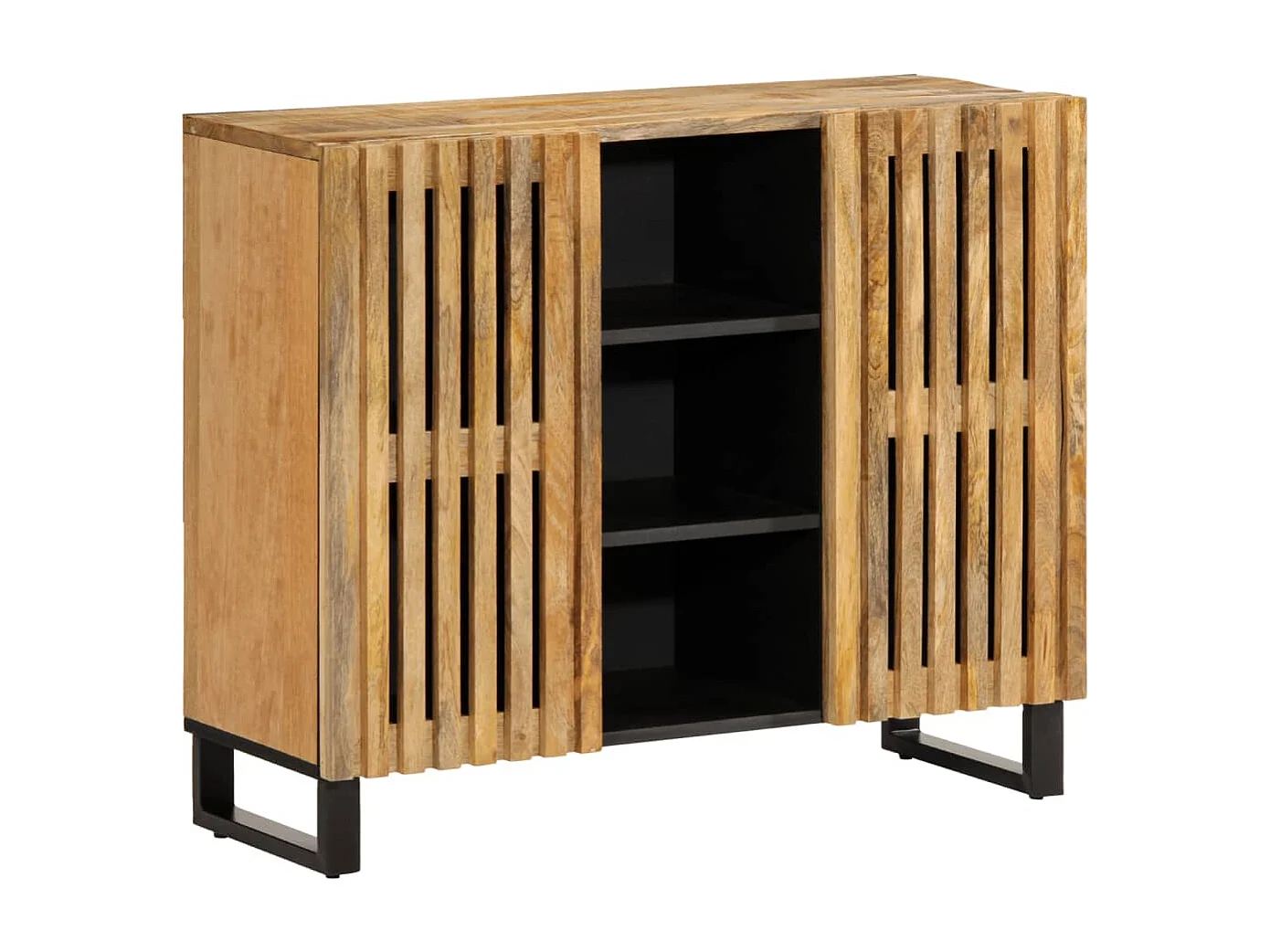 Aparador 90x34x75 cm madeira de mangueira maciça crua