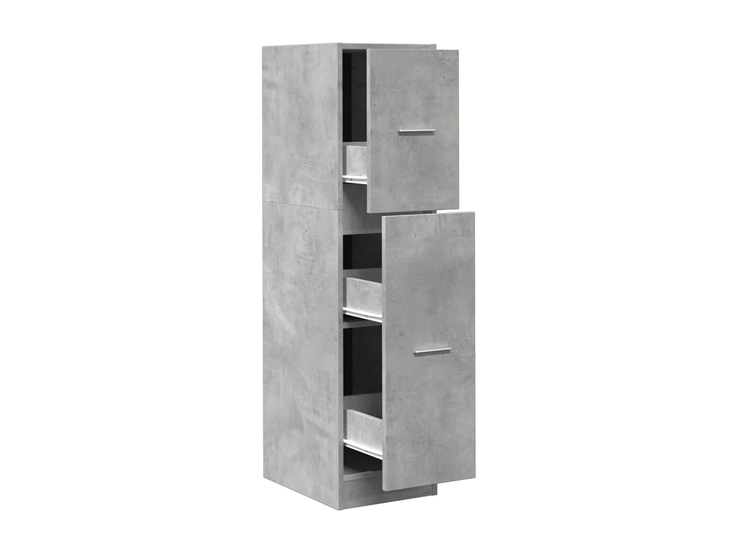 Armoire d'apothicaire gris béton 30x41x118 cm bois d'ingénierie