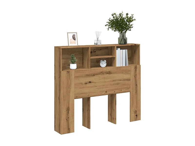 Handgefertigter Kopfteilschrank aus Eichenholz, 120 x 19 x 103,5 cm