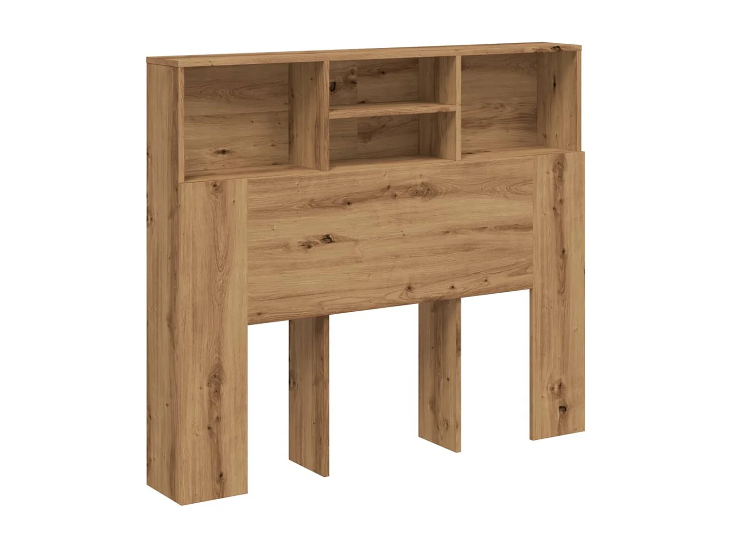 Mueble cabecero artesanal de roble 120x19x103,5 cm
