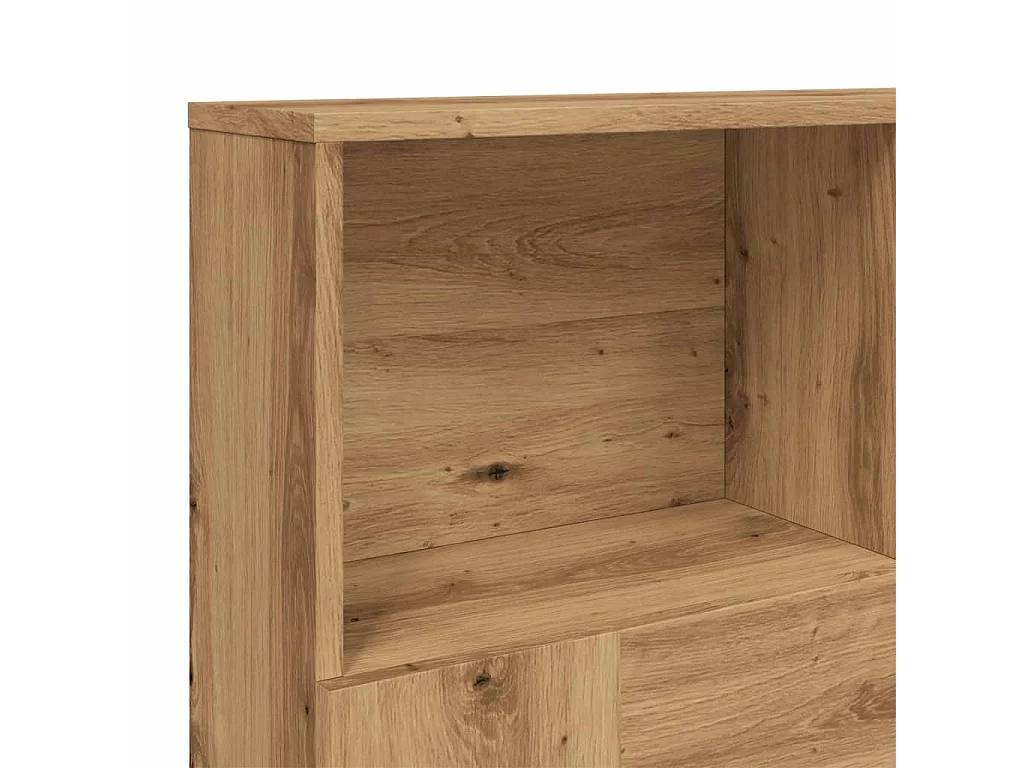 Armoire de tête de lit chêne artisanal 120x19x103,5 cm