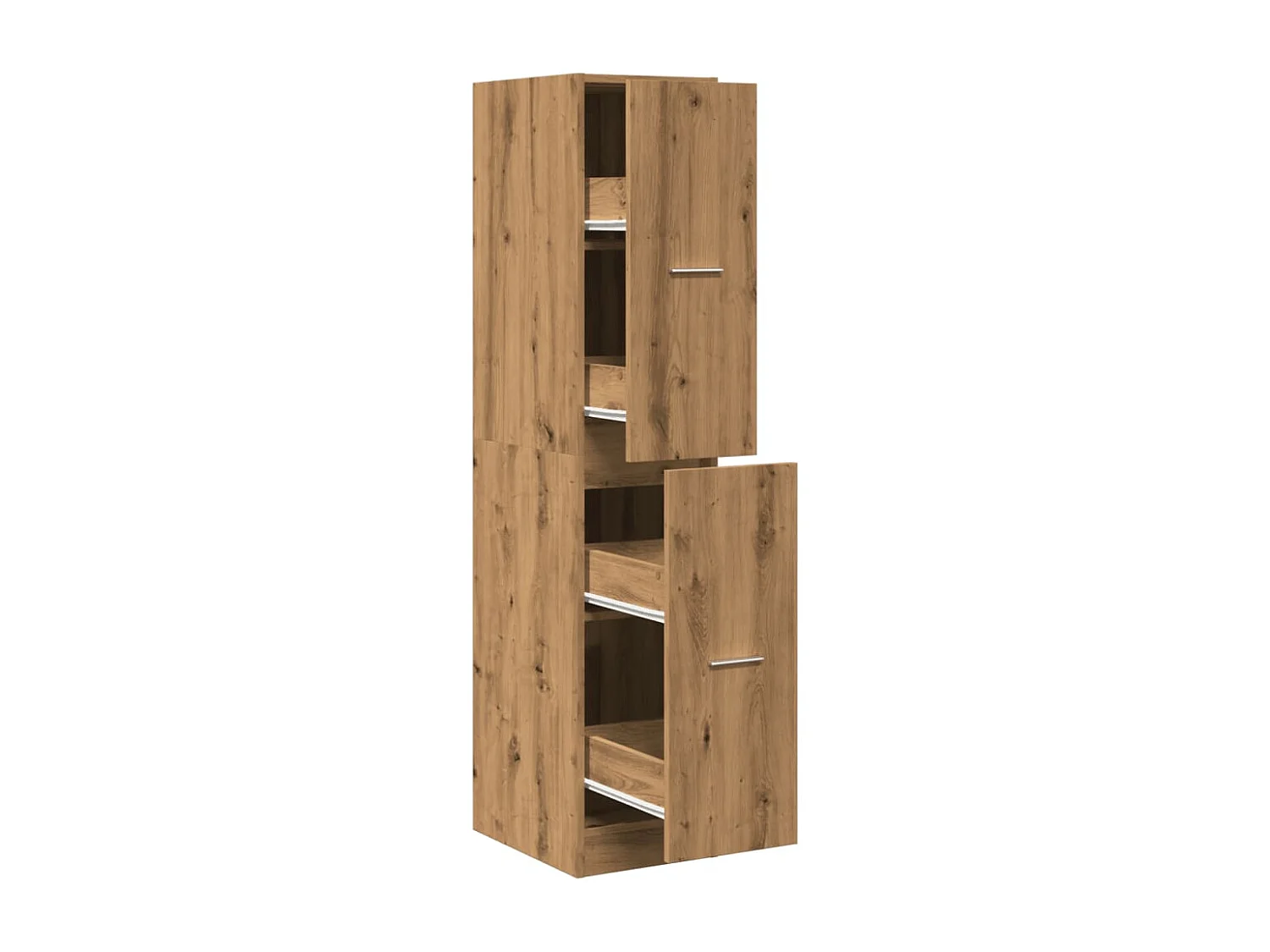 Mobile da farmacia artigianale in legno ingegnerizzato di rovere