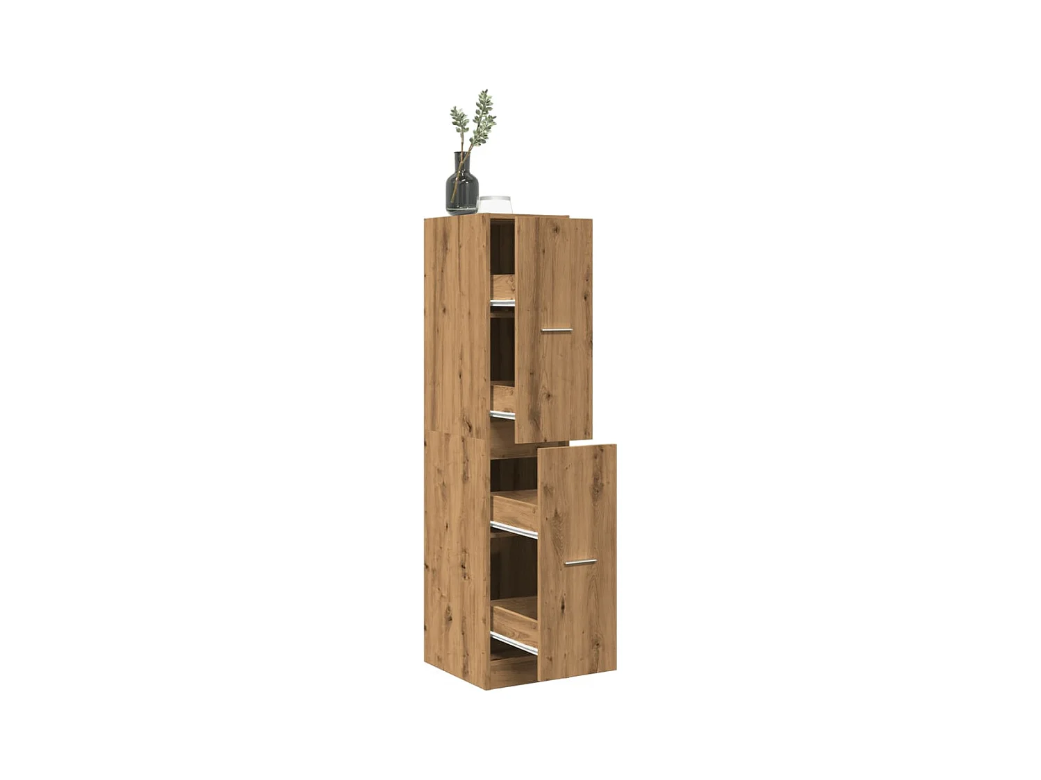 Armoire d'apothicaire chêne artisanal bois d'ingénierie