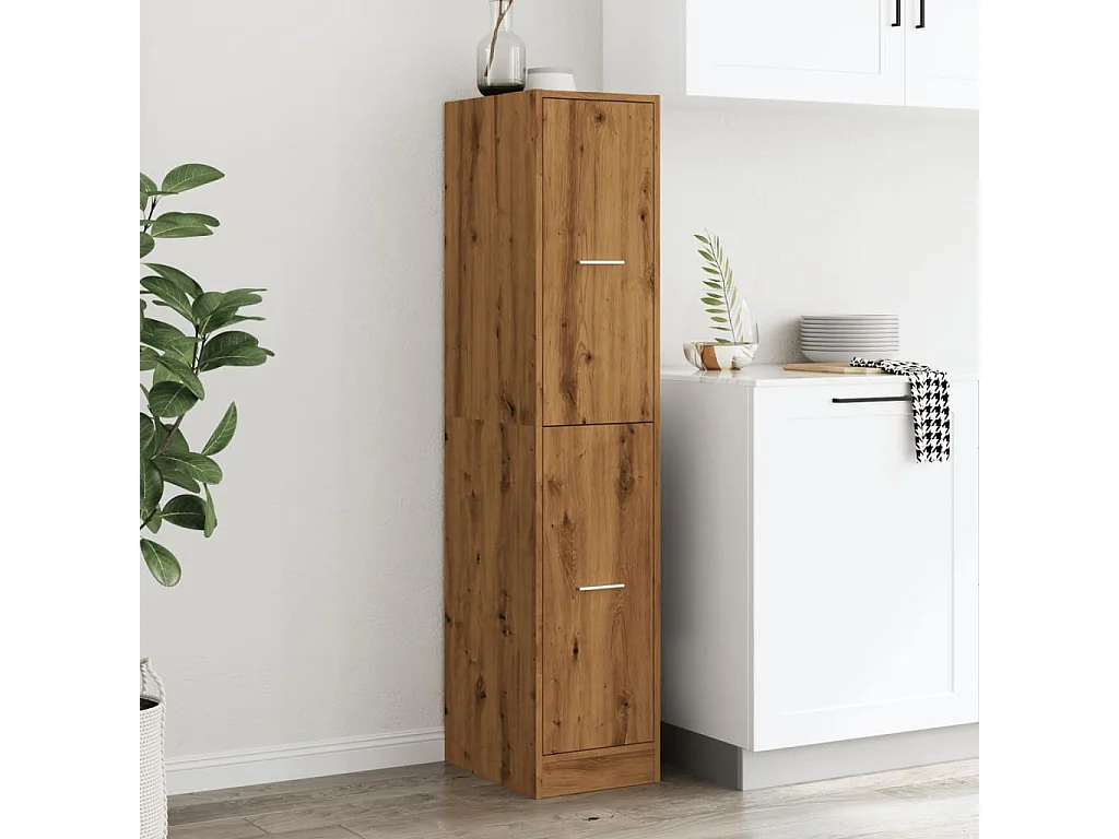 Apothekerschrank aus handgefertigtem Eichenholzwerkstoff