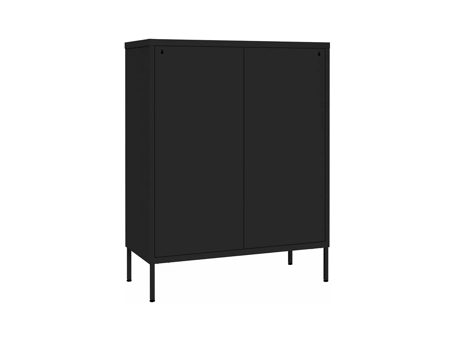 Armoire à tiroirs Noir 80x35x101,5 cm Acier