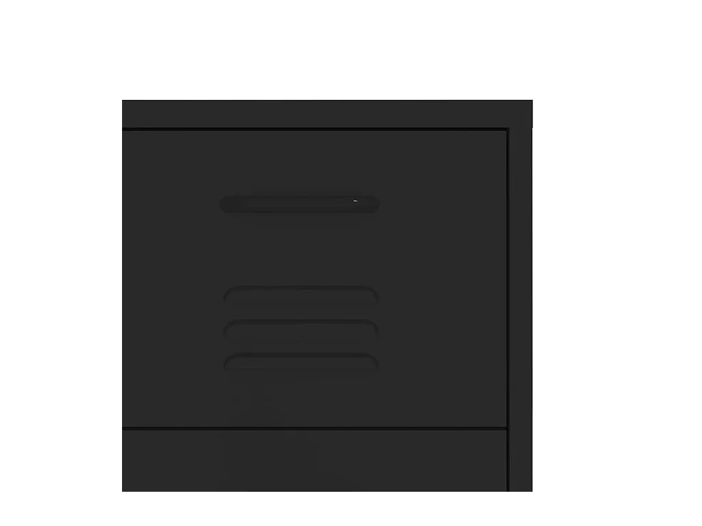 Armoire à tiroirs Noir 80x35x101,5 cm Acier