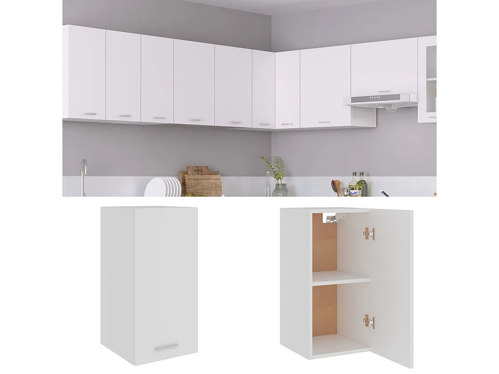 Armoire suspendue Blanc 29,5x31x60 cm Bois d'ingénierie