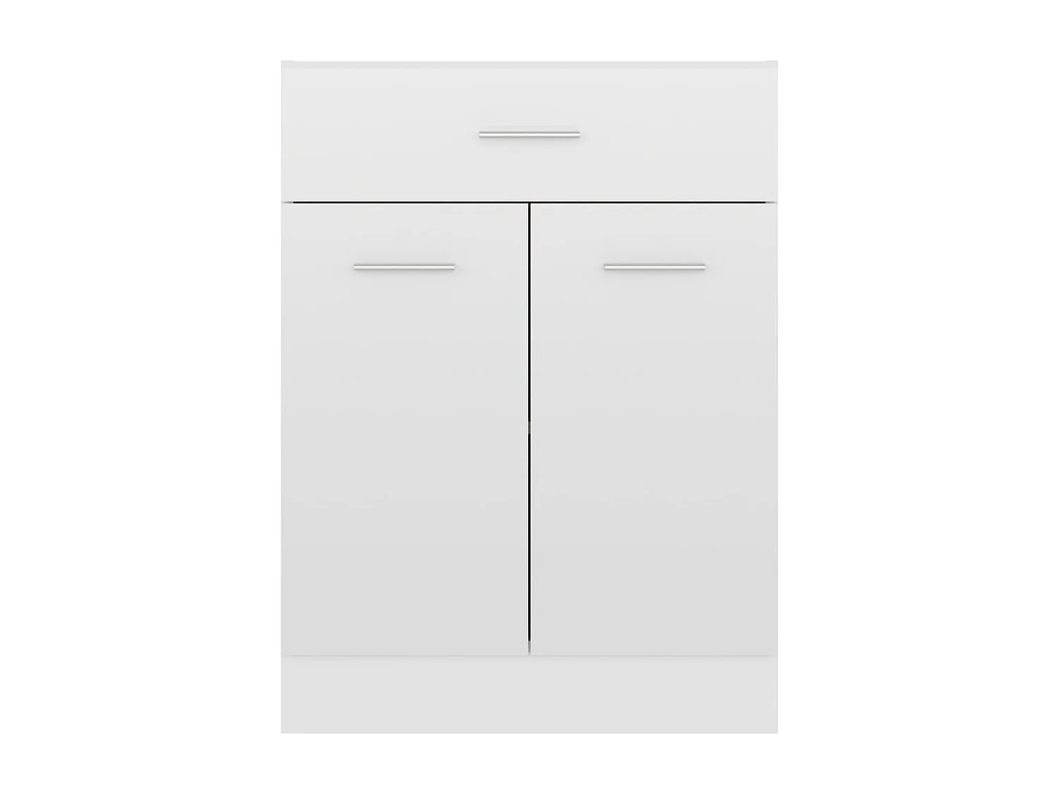 Armoire de plancher à tiroir Blanc brillant Bois d’ingénierie