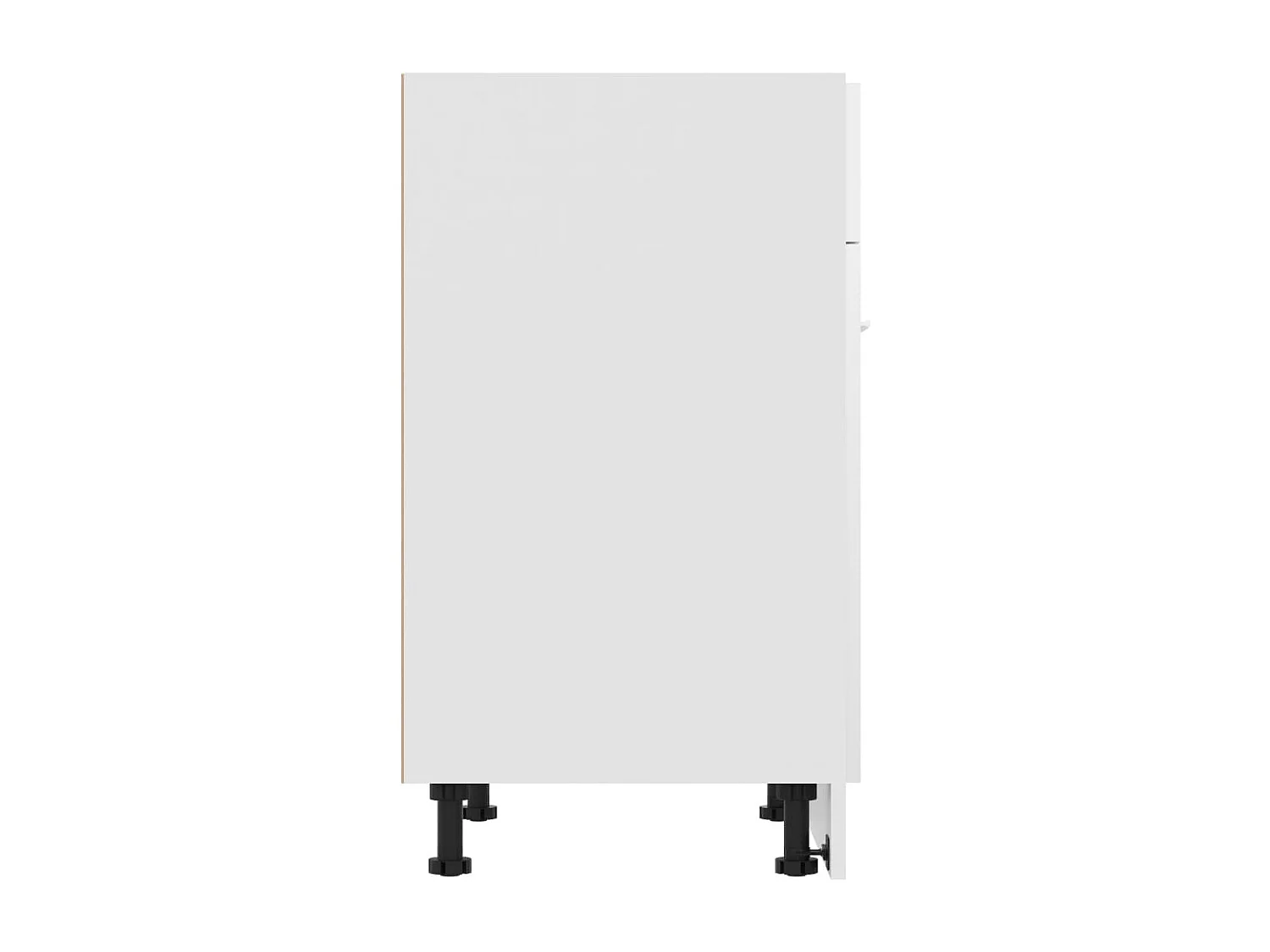 Armoire de plancher à tiroir Blanc brillant Bois d’ingénierie