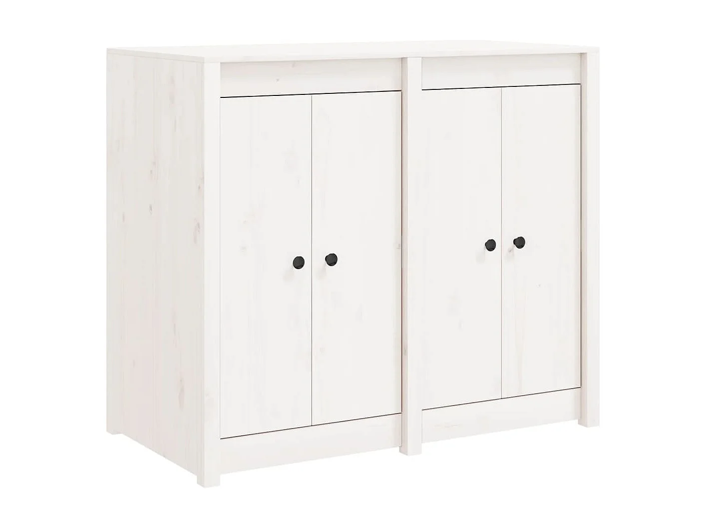 Armoire de cuisine d'extérieur blanc bois de pin massif