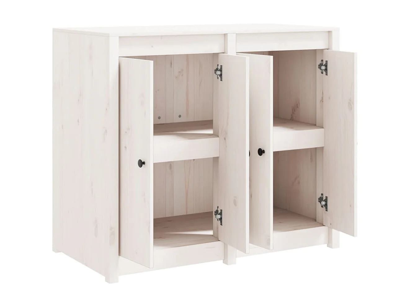 Armoire de cuisine d'extérieur blanc bois de pin massif