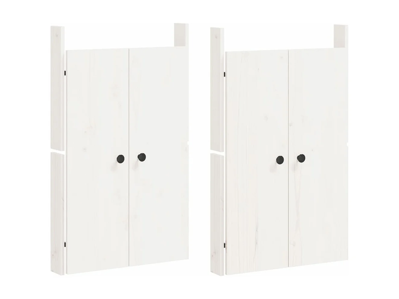 Armoire de cuisine d'extérieur blanc bois de pin massif