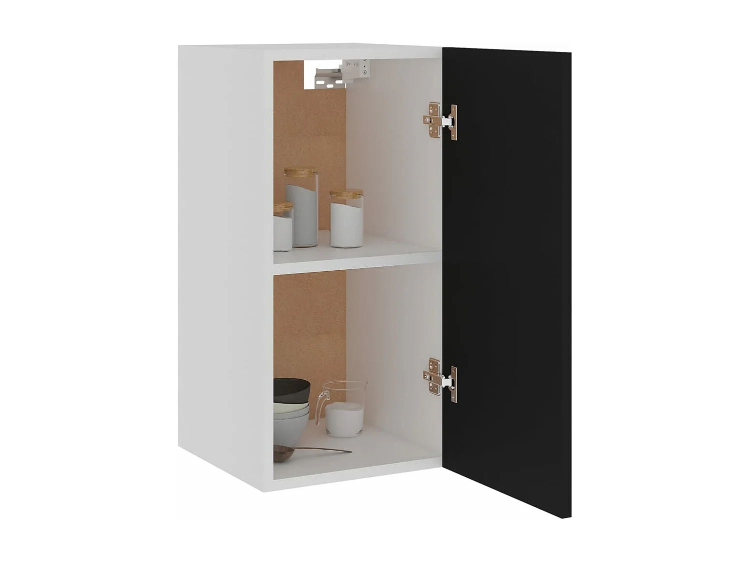 Armoire suspendue Noir 29,5x31x60 cm Bois d'ingénierie