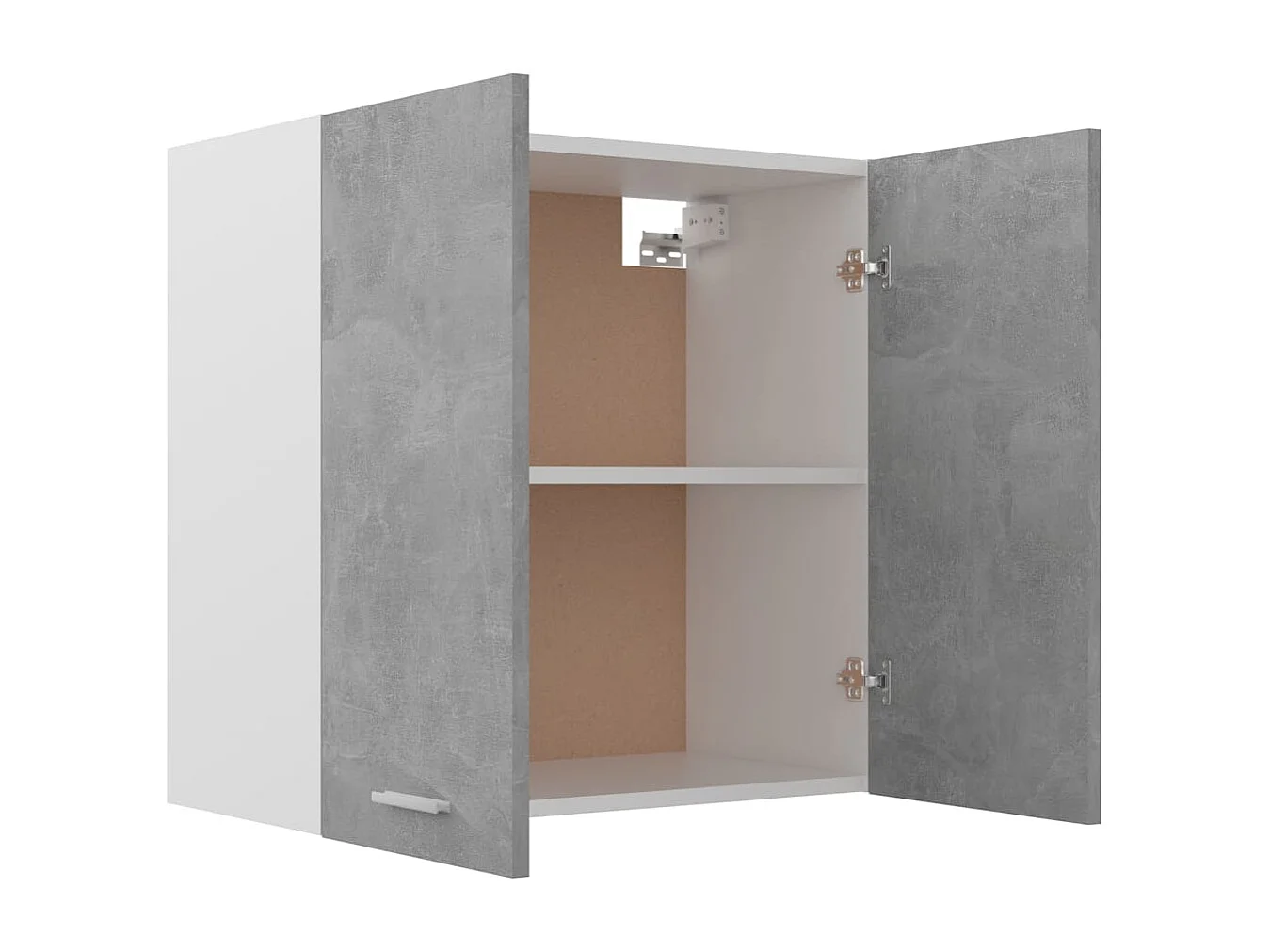 Armoire suspendue Gris béton 60x31x60 cm Bois d’ingénierie