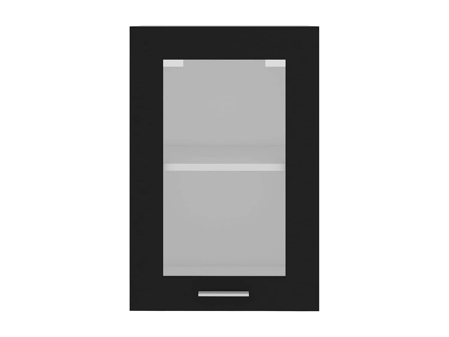 Armoire en verre suspendue Noir 40x31x60 cm Bois d'ingénierie