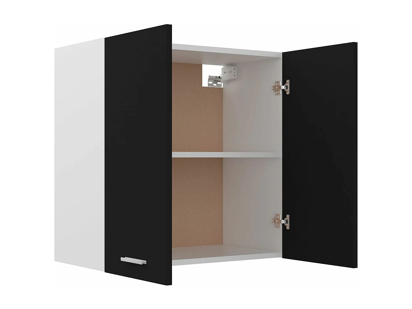 Armoire suspendue Noir 60x31x60 cm Bois d'ingénierie