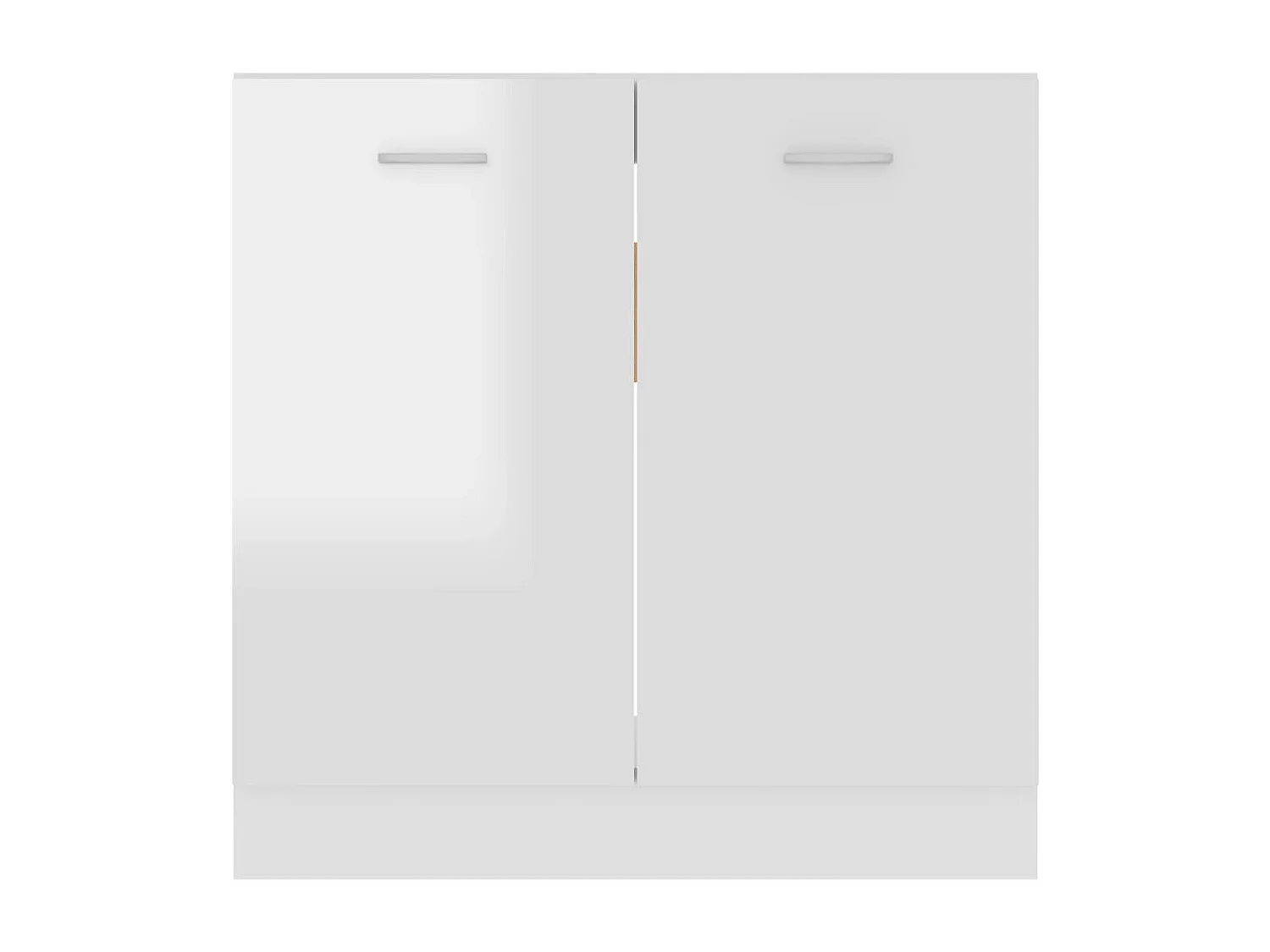 Armoire de plancher d'évier Blanc brillant Bois d’ingénierie