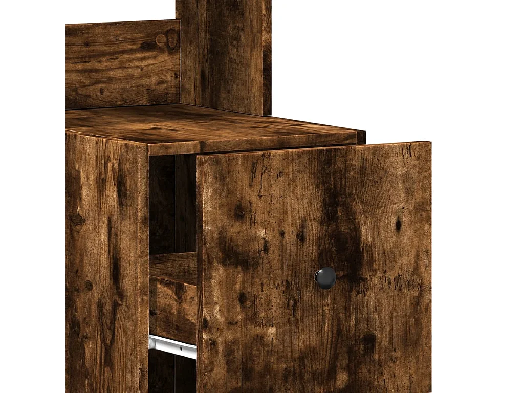 Armoire de cuisine chêne fumé 35x50x180 cm bois d'ingénierie