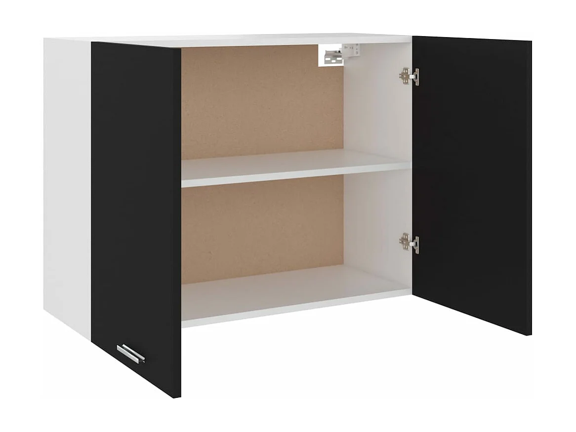 Armoire suspendue Noir 80x31x60 cm Bois d’ingénierie