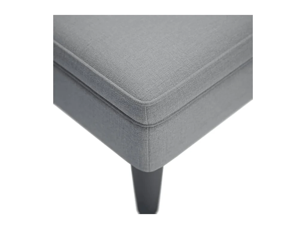 Fauteuil long avec coussin et accoudoir droit gris clair tissu