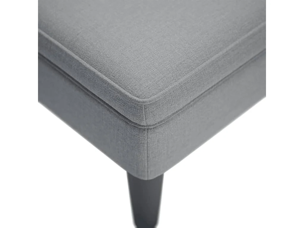 Fauteuil long avec coussin et accoudoir droit gris clair tissu