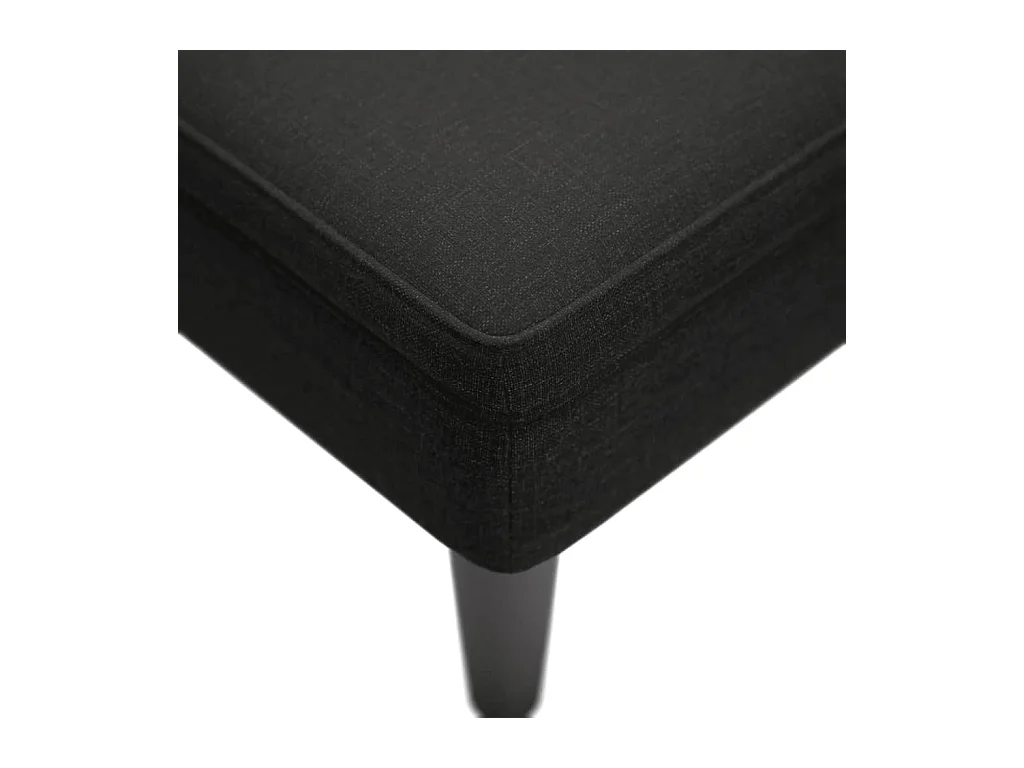 Fauteuil long avec coussin et accoudoir droit noir tissu