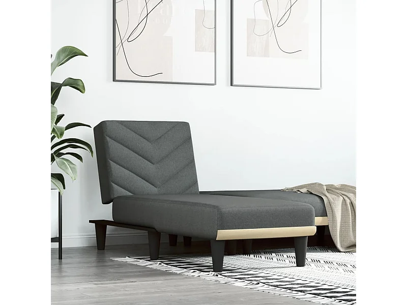 Sillón de tela gris oscuro