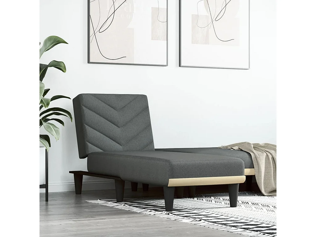 Sillón de tela gris oscuro