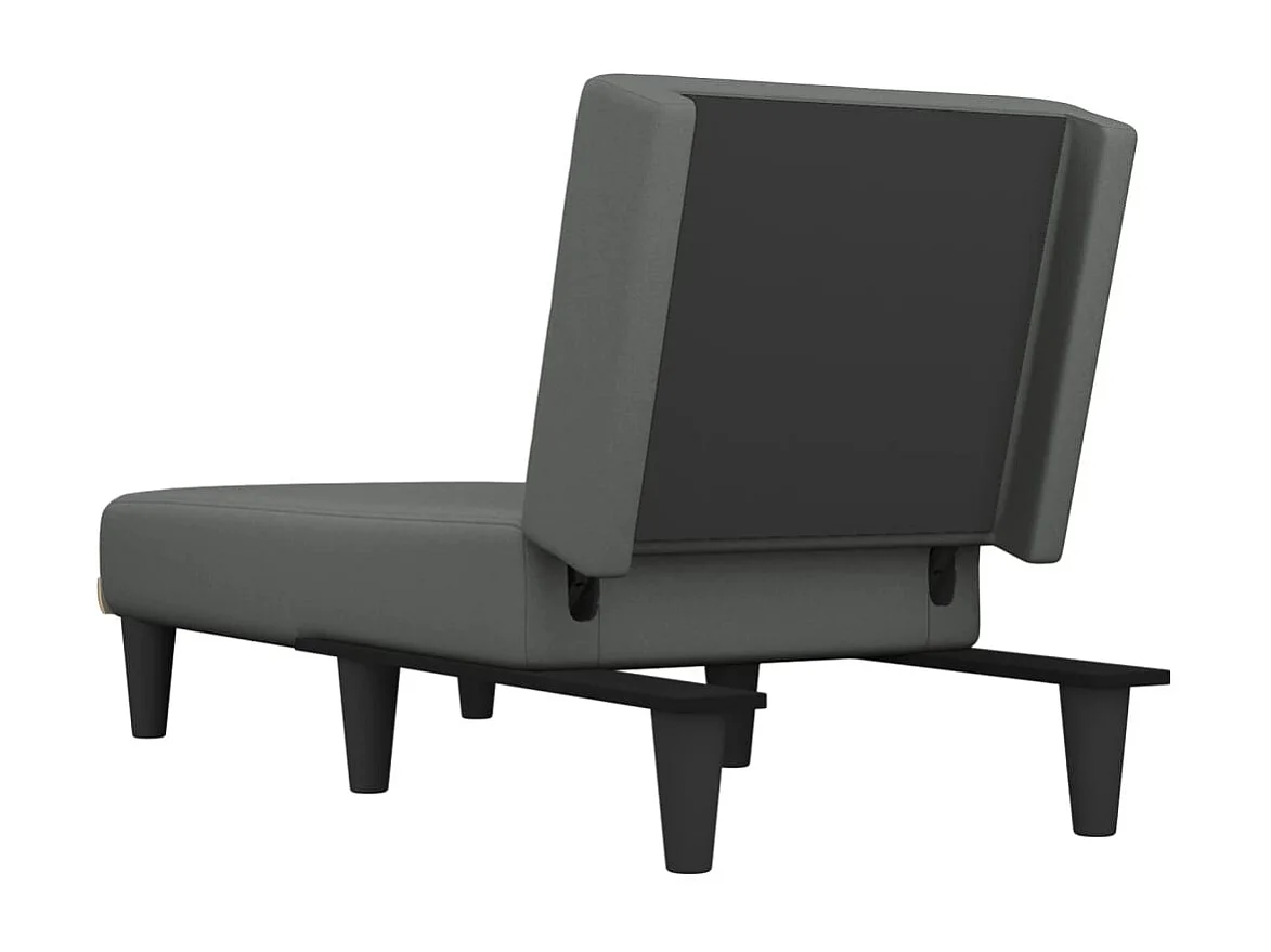 Poltrona lounge in tessuto grigio scuro