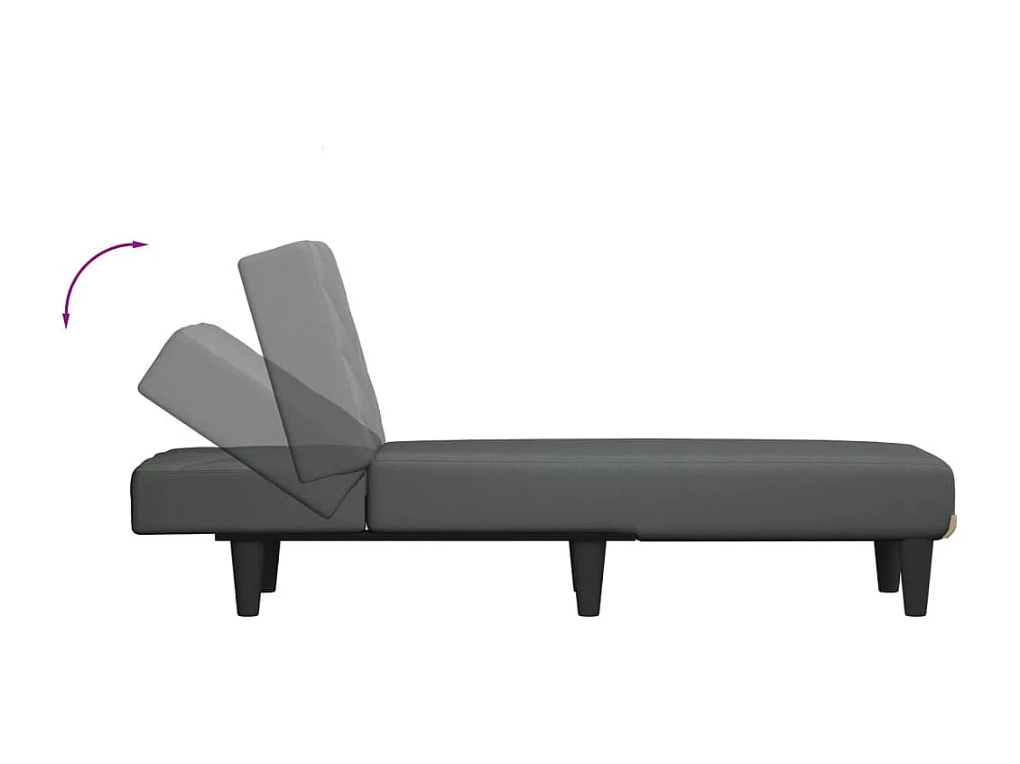 Poltrona lounge in tessuto grigio scuro