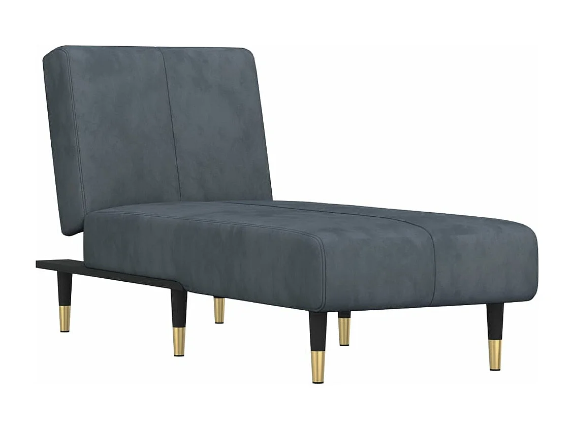 Donkergrijze fluwelen fauteuil