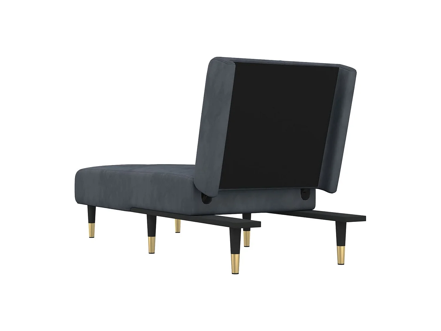 Donkergrijze fluwelen fauteuil