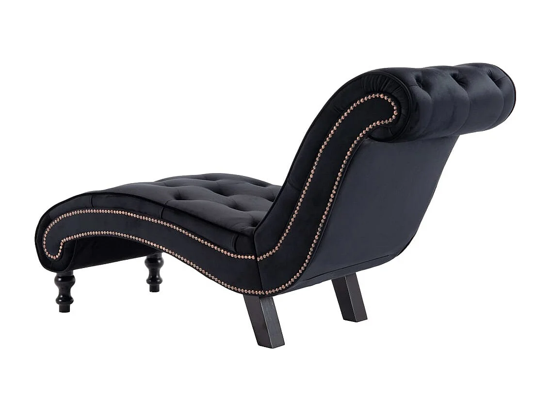 Chaise longue Noir Velours