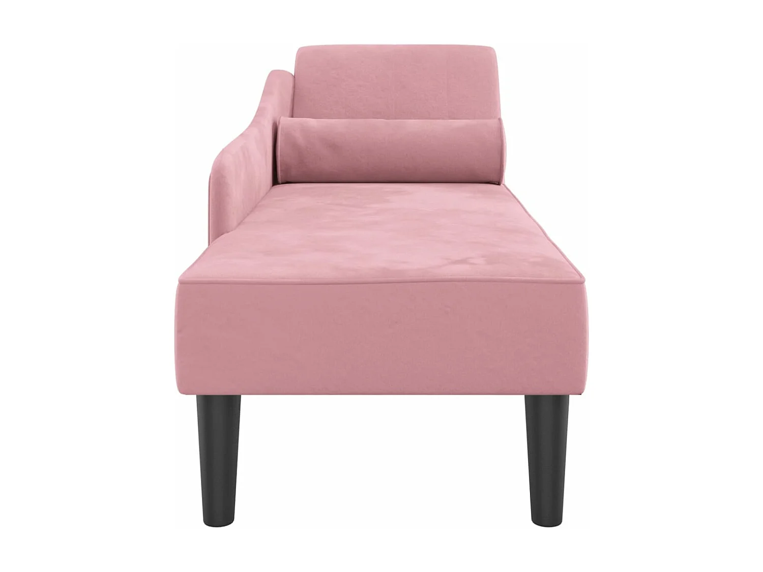 Poltrona lounge con cuscini in velluto rosa