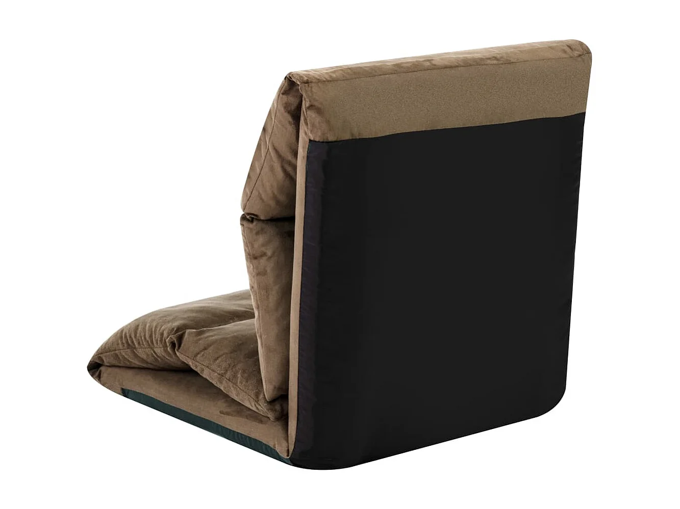 Cadeira de chão dobrável Taupe Microfibra