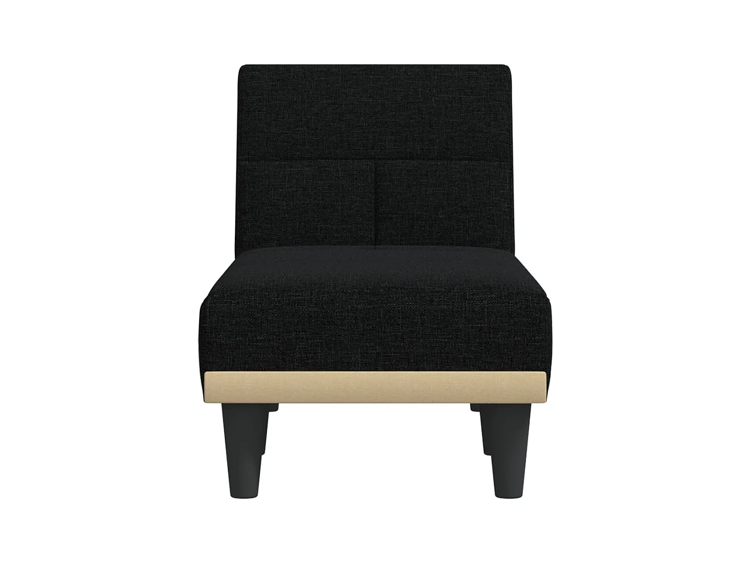 Chaise longue noir tissu