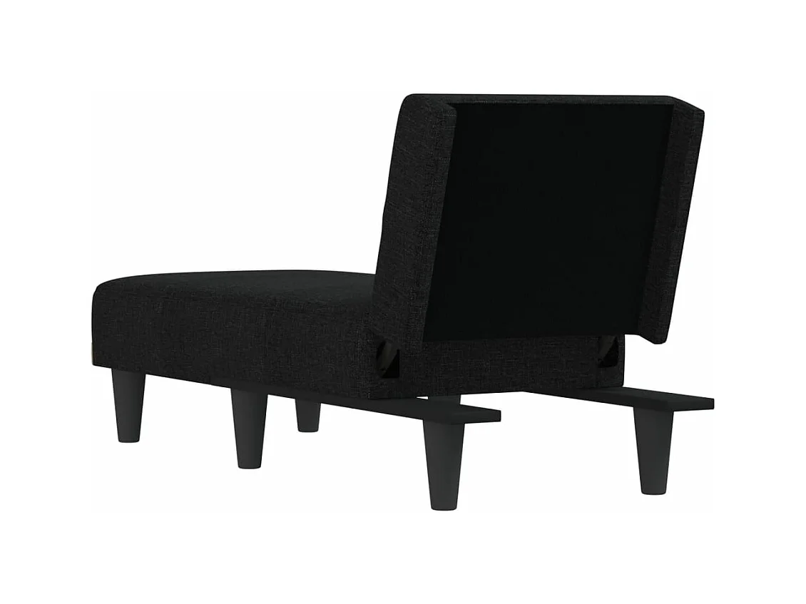 Chaise longue noir tissu