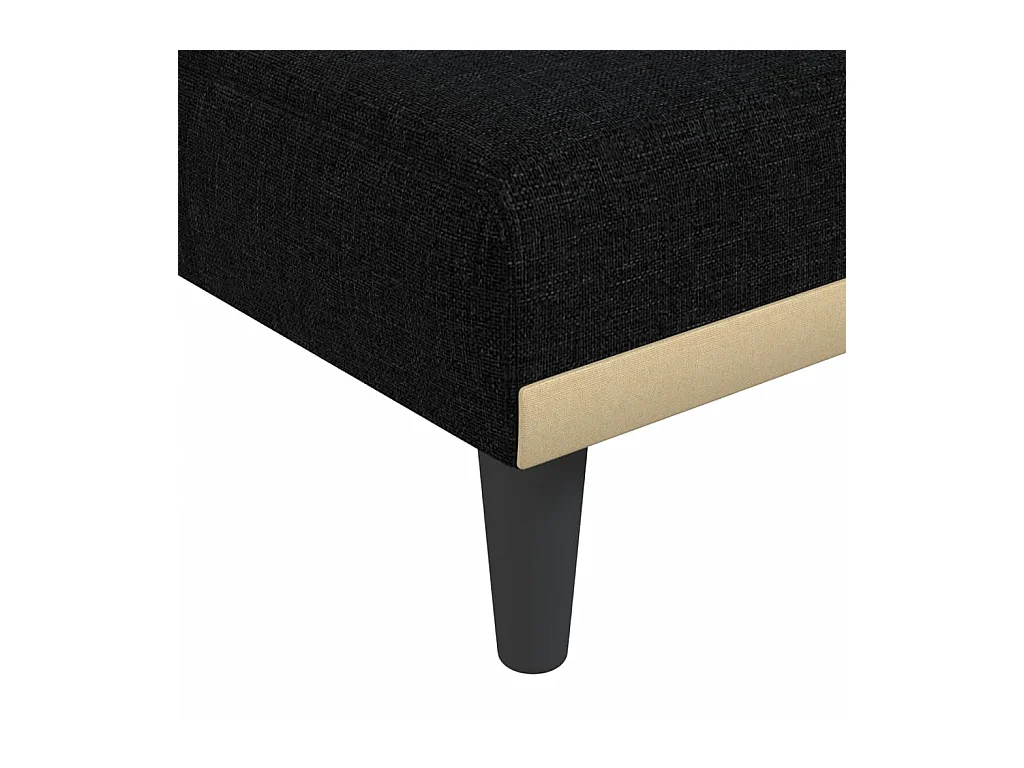Chaise longue noir tissu