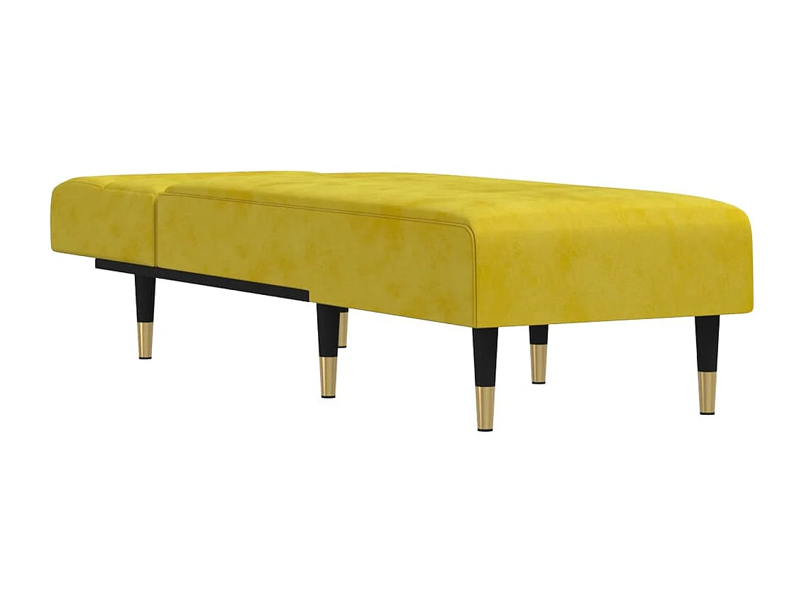 Poltrona lounge in velluto giallo