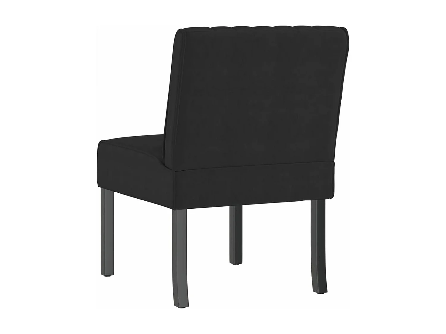 Poltrona senza braccioli velluto nero