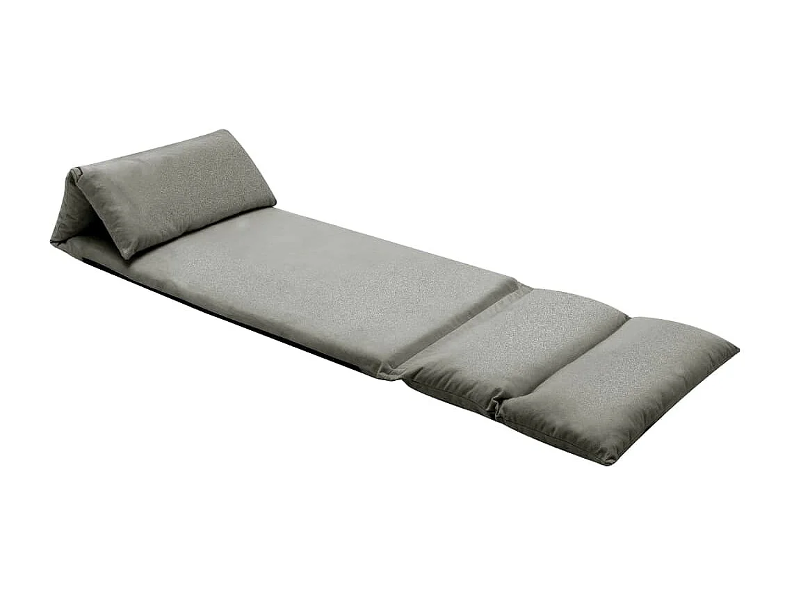 Chaise pliable de sol Gris foncé Microfibre