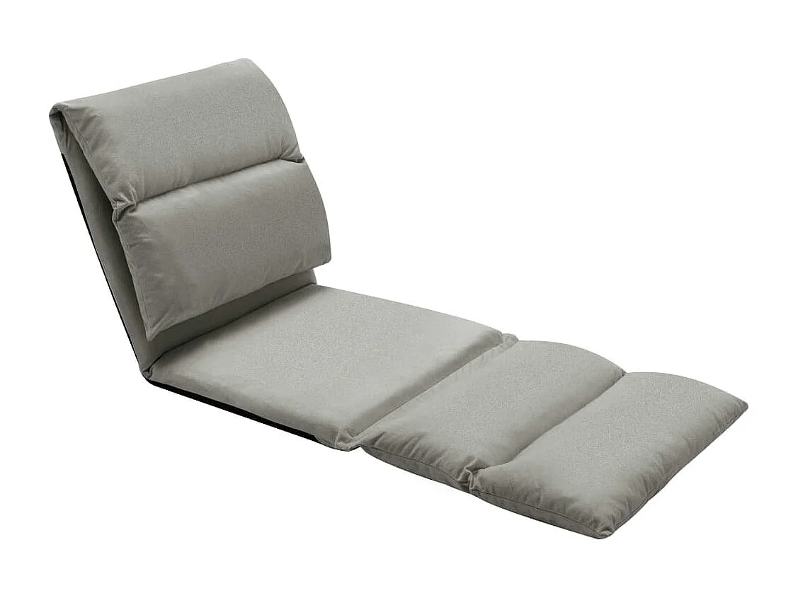 Chaise pliable de sol Gris foncé Microfibre