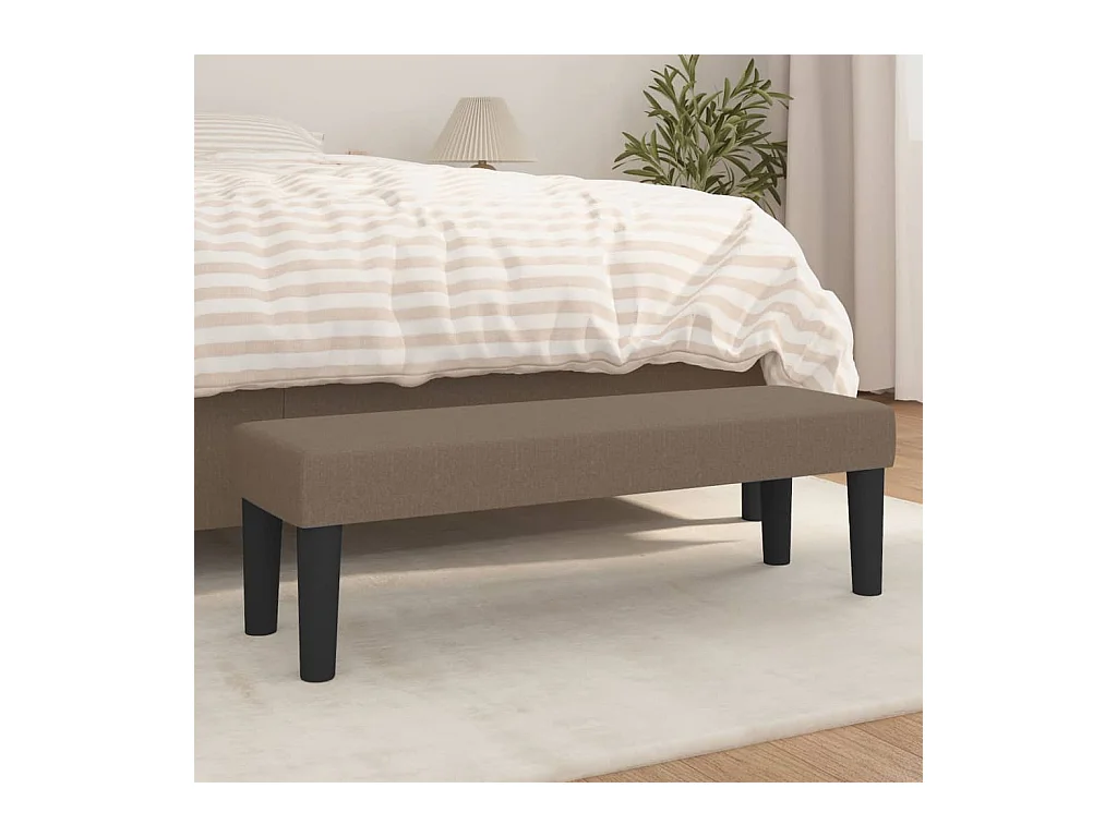 Banc Taupe 100x30x30 cm Tissu