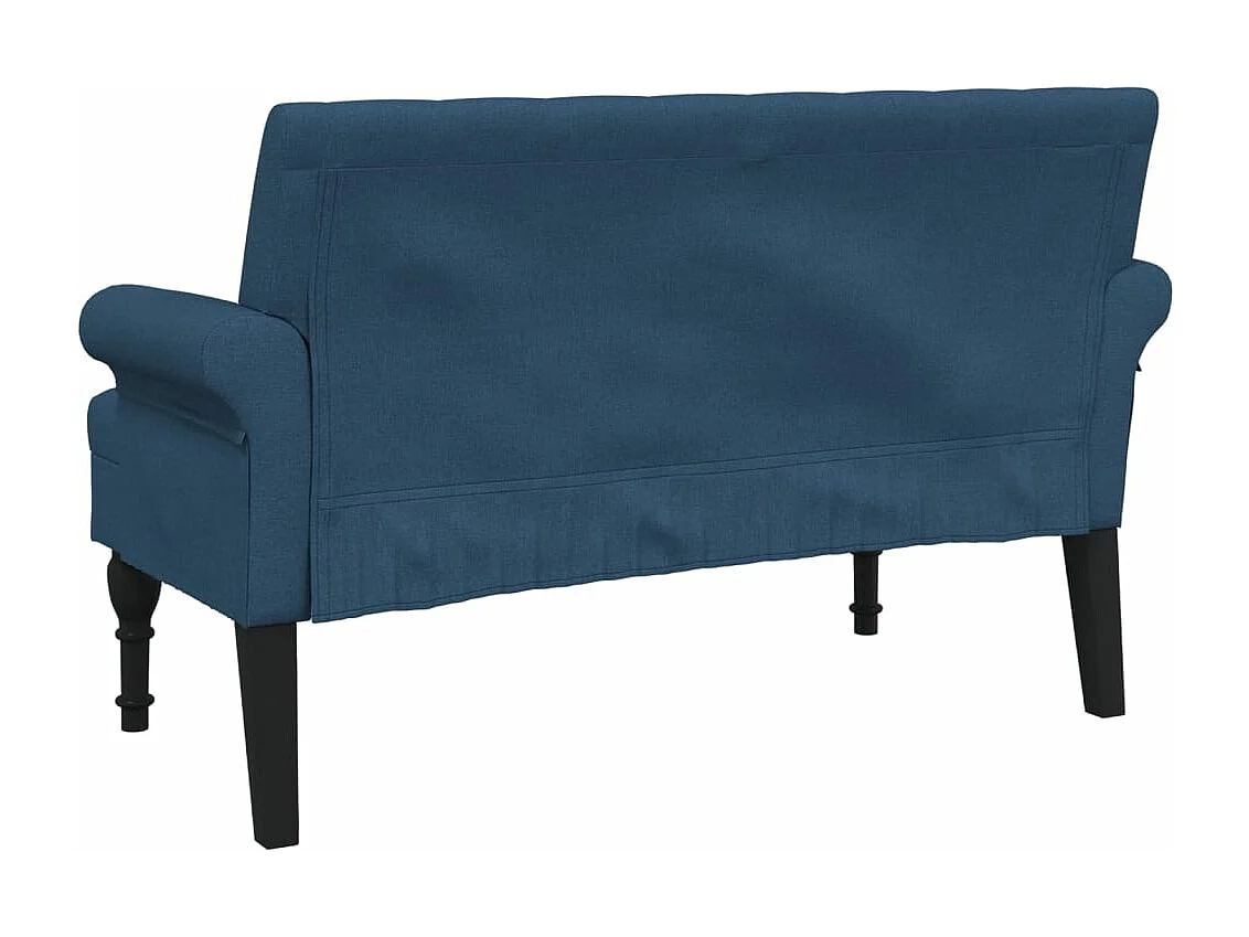 Banc avec dossier bleu 120x62x75,5 cm tissu