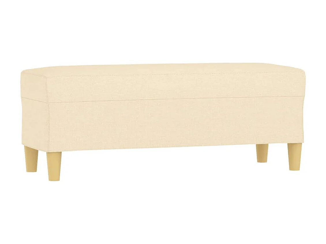 Banc Crème 100x35x41 cm Tissu