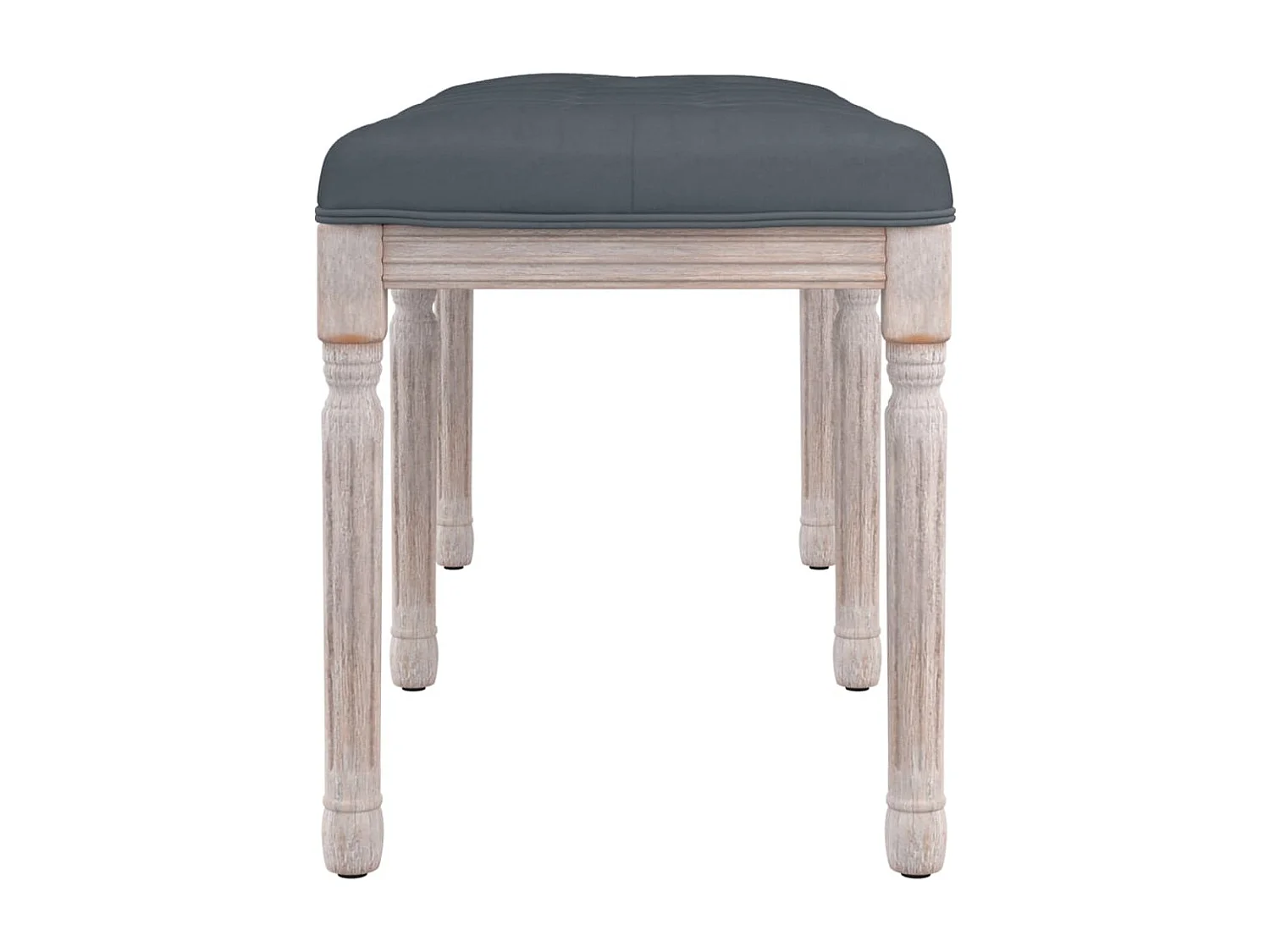 Banco gris oscuro 110x40x49 cm Terciopelo